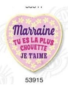 Magnet coeur Marraine