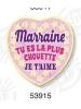 Magnet coeur Marraine